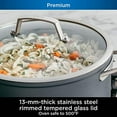 thumbnail image 5 of Ninja Foodi NeverStick Premium Hard-Anodized 6 1/2-Quart Stock Pot with Glass Lid, slate grey, C30465, 5 of 9