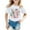 White, variant on Girls Fashion Casual Letter Round Neck Short Sleeved T Shirt Top - Soft Breathable Fabric - 1-13 Years - Size 100-160