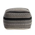 thumbnail image 2 of Anji Mountain Wydown 22" Square Pouf Ottoman Black & Ivory, 2 of 3