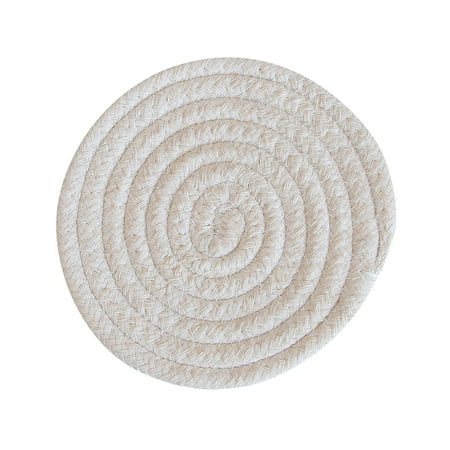 

Baocc Placemats 12Cm Cotton Insulation Mat Meal Mat Woven Anti Scalding Table Mat Bowl Mat Nordic Simple Pot Mat Cotton Insulation Mat