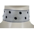 thumbnail image 3 of New Women Fashion Jewelry Choker Necklace Wide Black Sheer Fabric Polka Dots Circles, 3 of 8