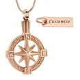 thumbnail image 3 of Crystal Compass Urn Necklace for Ashes of Loved Ones Compass Cremation Pendant Jewelry Keepsake Memorial Gifts Ashes Necklace for Women, 3 of 9