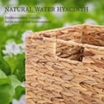 thumbnail image 4 of Cestas de almacenamiento JYXIN 27 x 27 cm plegables de jacinto de agua natural, paquete de 4, 4 of 7