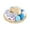 Blue, variant on LiMimmuu Pet Hat Dog Sunscreen Hat Cartoon Pet Hat with Colorful Pompoms Adjustable Cord for Small Dogs