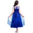 thumbnail image 5 of IDOPIP Little Big Girls Tulle Retro Vintage Dresses Flower Lace Pageant Party Wedding Floor Length Dance Evening Gown 12-13 Years Royal Blue, 5 of 7