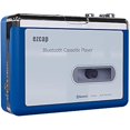 thumbnail image 1 of Reproductor de casetes Bluetooth Ezcap, reproductor de cintas Walkman con conector de 3,5 mm para auriculares y altavoz, función de reversa automática, alimentación por USB o pilas AA, 1 of 8