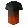 thumbnail image 4 of ZCFZJW Men's T-Shirts Tops Fashion 3D Gradient Tie Dye Printed Casual Round Neck Pullover Big and Tall Graphic Short Sleeve Henley Shirts Tee Z03-Orange XL, 4 of 4