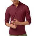 thumbnail image 1 of Tommy Hilfiger Polo de rugby acanalado para hombre, rojo, pequeño, 1 of 1