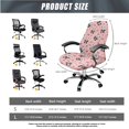 thumbnail image 5 of SCRAWLGOD Panda Heart 3 Pcs Set Universal Computer Chair Cover with Arm Rest Covers Breathable Boss Chair Protector Scratch Resistant Swivel Chair Slipcover, S, 5 of 7
