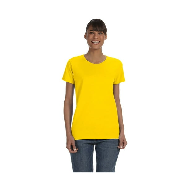 Gildan Women's Heavy Taped Neck Comfort Jersey T-Shirt, Style G5000L ...