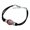Black, variant on Peanut Butter and Jelly Together PB&J Best Friends Novelty Suede Leather Metal Bracelet