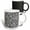 Multicolor, variant on 3drose, Black and White Granite Stone Texture, 11oz Two-tone Black Mug