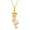 Gold, variant on 925 Sterling Silver Snowflake 18 Inches White Rhodium Necklace For Women