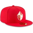 thumbnail image 3 of Men's New Era Scarlet San Francisco 49ers Omaha Throwback 59FIFTY Fitted Hat, 3 of 5