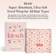 thumbnail image 2 of Kitsch XL Microfiber Hair Towel Wrap for Women – Ultra Absorbent Microfiber Towel for Wet, Curly, Long or Short Hair – Quick Dry, Anti-Frizz Hair Wrap – Cherry Print, 40x24 inches, 2 of 4