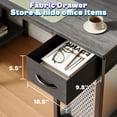 thumbnail image 3 of Amadwell 47 Inch L Shaped Desk with LED Strip, Corner Gaming Desk with Power Outlet, Drawer & Shelves, 3 of 9