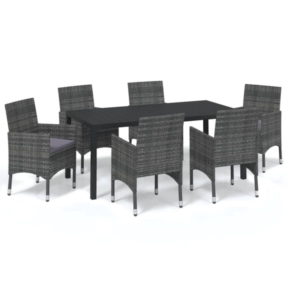 vidaXL Patio Dining Set with Cushions 3/5/7/9 Piece Multi Colors Multi Sizes