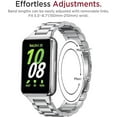 thumbnail image 6 of FESIGN Stainless Steel No Gap Watch Band Compatible with Samsung Galaxy FIT3 Metal Replacement Strap for Samsung Galaxy FIT 3 for Women Men, Silver, 6 of 7