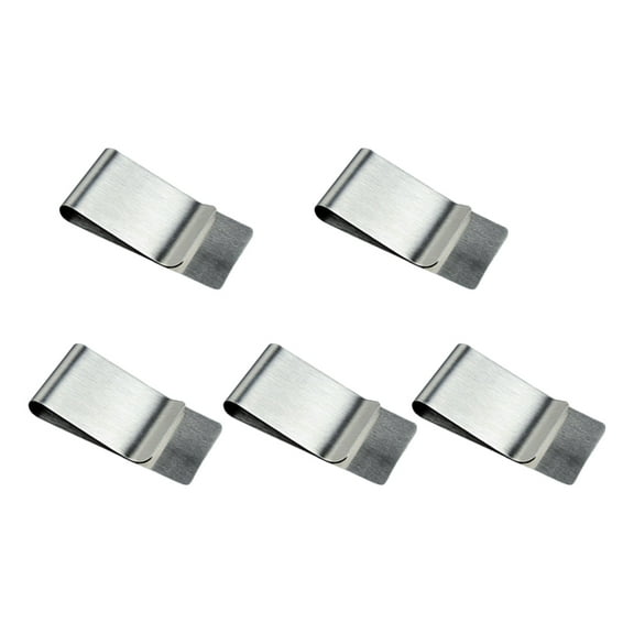 LEORX Stainless Steel Money Clips Practical Comfortable Fit for Front Pocket 10Pcs