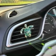 thumbnail image 2 of Sea Turtle Car Accessories,1pc Bling Turtle Air Vent Clip Car Air Freshener,Ocean Beach Theme Car Decor, Refillable Outlet Diffuser,Green Blue Rhinestone Accessories for Women, 2 of 5