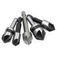 thumbnail image 2 of Chamfer Industrial Firm Stainless Steel Lightness Wide Application Drill Countersink Convenient Drill Tools Counter Cutter Accessory Drilling Bit Set, 2 of 8