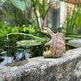 thumbnail image 5 of Antqov Fishing Statue, Art Funny Garden Pond Fisherman Sculpture, Resin Animals Decorative Figurine for Pool Lawns Yard Decor, 5 of 8