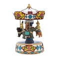 thumbnail image 1 of Caja de música con diseño de carrusel Musical, manualidades decorativas para festivales, estatua de animales tipo mecanismo de relojería, caja de, 1 of 9