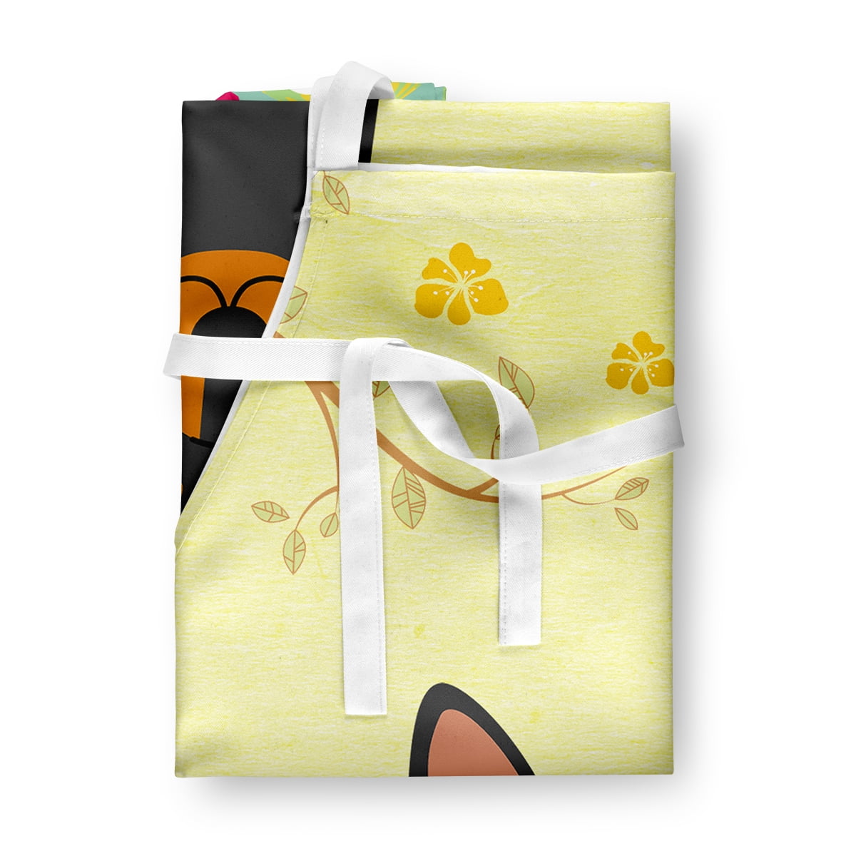 Carolines Treasures BB6109APRON Easter Eggs English Toy Terrier Apron Large multicolor