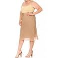 thumbnail image 2 of Women's Plus Size High Rise Chiffon Overlay Maxi Draped Skirt with Waist Tie Accent, 2 of 6