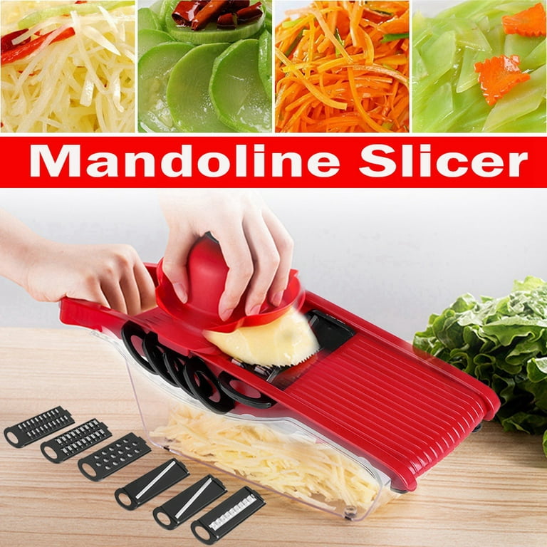 Mandoline Slicer Food Cutter For Kitchen, 5 in 1 Vegetable Slicer With  Blades US
