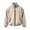 08#Beige, variant on Zip Up Fleece Jacket For Men Stand Collar Loose Fit Long Sleeve Solid Color Casual Sweatshirt