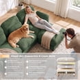 thumbnail image 5 of Aoowow 136.2'' 4 Seater Sectional Cloud Sofa, Chenille Modular Couch with Deep Seat, Soft Loveseat for Living Room, Apartment, Green, 5 of 10