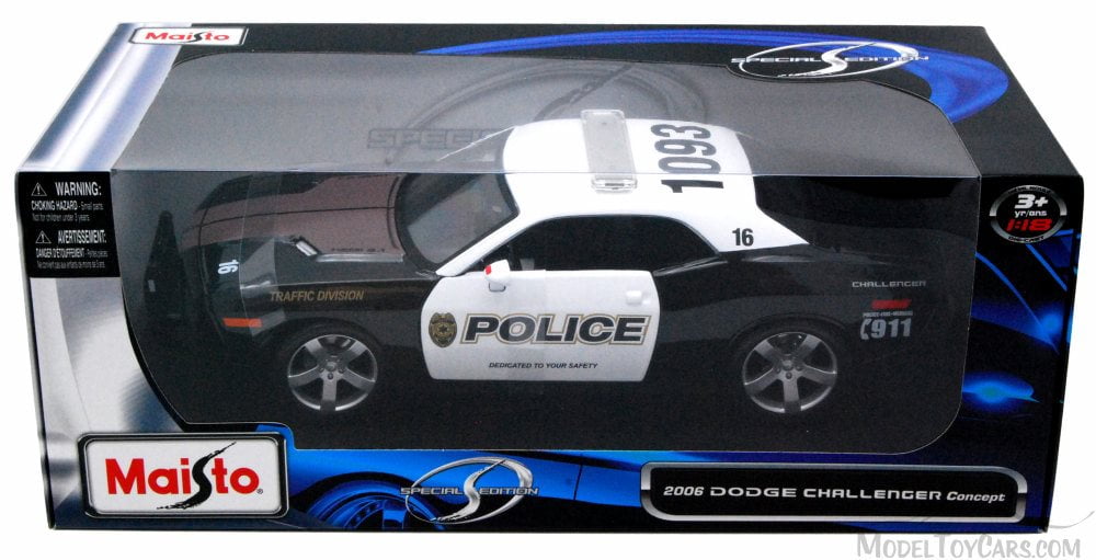 2006 Dodge Challenger Concept Police, Black - Maisto 31365 - 1/18