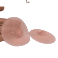 thumbnail image 2 of BIMEI Attachable Silicone Prosthetic Nipples Pre-Adhesive Reusable Washable Nipple Covers for Breast Forms ,Classic，Pink,1 pair,S, 2 of 5