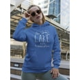 thumbnail image 2 of The Lake Is My Happy Place Quote Hoodie Women -GoatDeals Designs, Female Large, 2 of 4