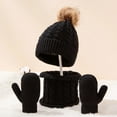 thumbnail image 4 of MEICHEN Warm Set for Girls and Boys, Kids Hat Scarf Glove Set Knit Fleece Lined Neck Warmer Mittens for Children, Fall Winter Fashion Accessories, 4 of 5