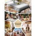 thumbnail image 5 of Ombre Black White Table Cloth, Simple Abstract Striped Farmhouse Waterproof Tablecloth for Rectangle Tables, Reusable Washable Fabric Table Cover for Restaurant Kitchen Dining Tables 60"x102", 5 of 6
