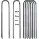 thumbnail image 1 of Ground Stakes, Garden Staples Rebar Stakes Galvanized Steel U Hooks Heavy Duty Ground Anchor For Cam, 1 of 4