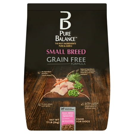 Pure Balance Small Breed Grain Free Formula Chicken & Garden Vegetables Recipe Food for Dogs, 11 (Best Dog Food For Ph Balance)
