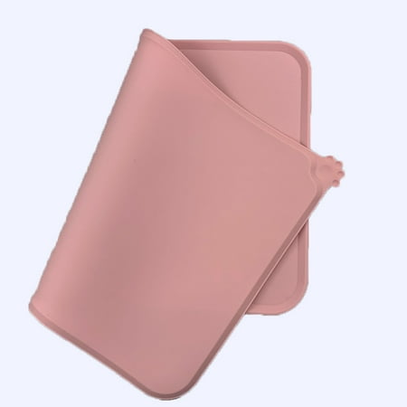 New Waterproof Pet Mat For Dog Cat Solid Color Silicone Pet Food Pad Pet Bowl Drinking Mat Dog Feeding Placemat Easy Washing
