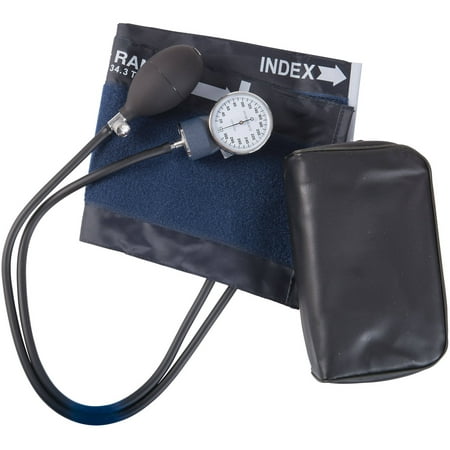 Mabis Blood Pressure Cuff with Aneroid Sphygmomanometer, Manual Blood Pressure Monitor with BP Cuff, Economy, Large, (Best Manual Blood Pressure Cuff)