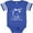 Football Blue and White, variant on Great White Shark Jumping in White Boys or Girls Baby Bodysuit