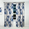 thumbnail image 2 of Designart 'Blue Abstract Flowers' Floral Curtain Panel, 2 of 5