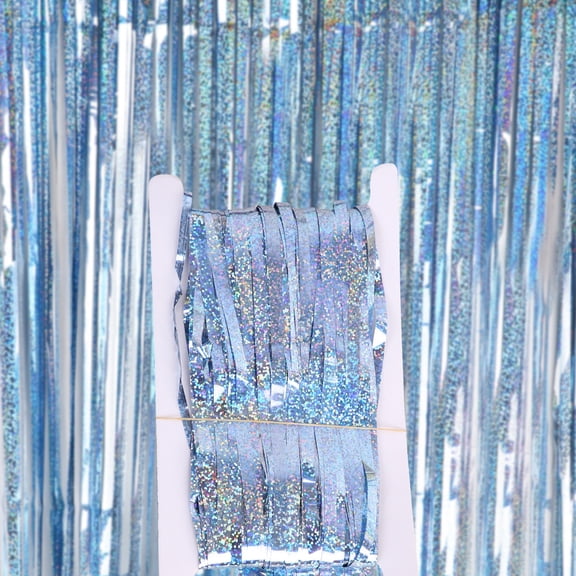 Fringe Curtains - 2 Packs 3.28ftx6.56ft Sparkle Curtains Party Decorations Photo Booth Decorations Party