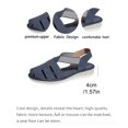 thumbnail image 5 of Rokment Women's Comfortable Closed Toe Wedge Gladiator Walking Sandals Summer Fall Stylish Casual Openwork Elastic Ankle Strap Platform Slingback Dressy Fisherman Shoes Blue Size 8.5, 5 of 7