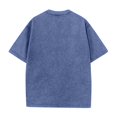 thumbnail image 4 of Zimjoy Oversized Tshirts for Men Casual Crewneck Blue Tees for Men Vintage Mens Washed Cotton T Shirts Loose Fit Short Sleeve Fashion Clothing, Blue M, 4 of 8