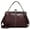 Dark Brown, variant on CoCopeaunts Retro Hollow Handbag for Women PU Leather Shoulder Bag Evening Clutch Bag Kiss Lock Closure Crossbody Bag Purse
