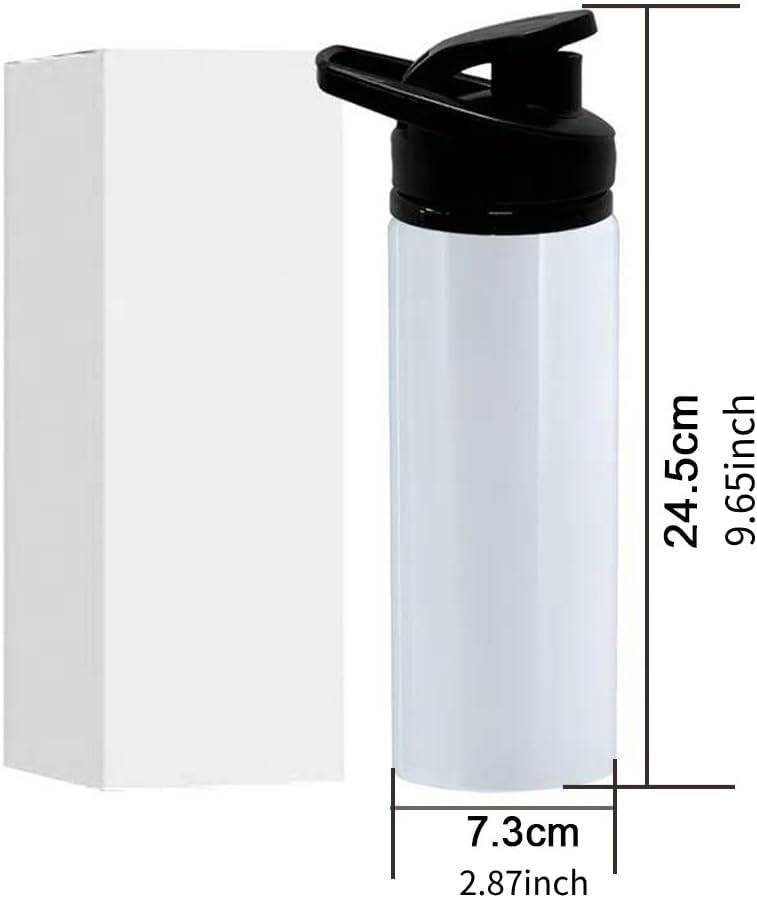 10 Pack 750ml/25oz Sublimation Blank Aluminium Water Bottle Outdoor Sports Bottle With Handheld Lid