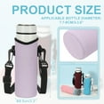 thumbnail image 2 of Uxcell Neoprene Water Bottle Sleeve with Strap, 40 oz Insulated Water Glass Bottle Carrier Bag Diamond Grid Collapsible Drink Bottle Sleeve Cover Holder with Handle, Purple, 2 of 7