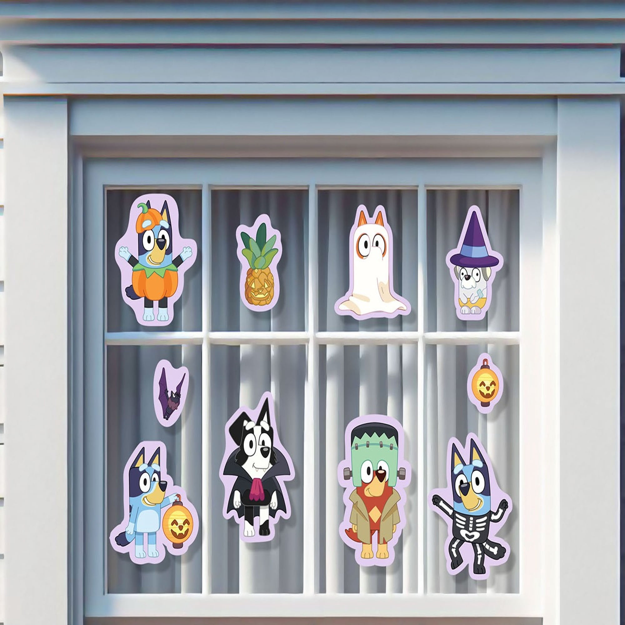 Bluey Halloween Decorative Window Cling